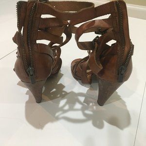 Frye Gladiatior Heels Back Zip 7